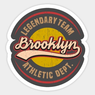 Brooklyn lifestyle vintage retro new york distressed badge Sticker